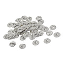 50 Pieces Tibetan Silver LOVE Letter Hollow Love Dangle Charms Jewelry Making Pendant for DIY Vintage Necklace Bracelet Earring Accessories, Round