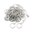 50 Pieces Split Key Rings with Chain Bulk for DIY Key Chains Accessories Arts Crafts, Jewelry Making Findings, 25mm / 1 inch
