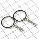 50 Pieces Split Key Rings with Chain Bulk for DIY Key Chains Accessories Arts Crafts, Jewelry Making Findings, 25mm / 1 inch