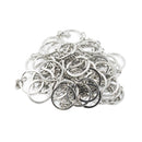 50 Pieces Split Key Rings with Chain Bulk for DIY Key Chains Accessories Arts Crafts, Jewelry Making Findings, 25mm / 1 inch