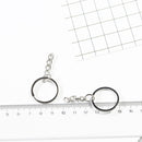 50 Pieces Split Key Rings with Chain Bulk for DIY Key Chains Accessories Arts Crafts, Jewelry Making Findings, 25mm / 1 inch