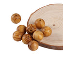 50Pieces Natural Round Wooden Spacer Bead DIY Jewelry Making Burlywood 12mm