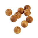 50Pieces Natural Round Wooden Spacer Bead DIY Jewelry Making Burlywood 12mm