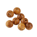 50Pieces Natural Round Wooden Spacer Bead DIY Jewelry Making Burlywood 12mm