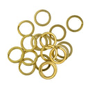 15 mm DIY Leather Handmade Flat Split Solid Brass Antique Key Rings Loop Findings Connector Pack of 20 Pcs