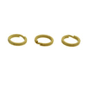 15 mm DIY Leather Handmade Flat Split Solid Brass Antique Key Rings Loop Findings Connector Pack of 20 Pcs