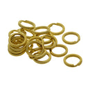 15 mm DIY Leather Handmade Flat Split Solid Brass Antique Key Rings Loop Findings Connector Pack of 20 Pcs