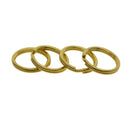 10 Pieces Round Solid Brass Split Key Ring Chain Hook Hardware Keyrings Keyschains Connector Bag Charms Clasp 20mm