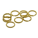 10 Pieces Round Solid Brass Split Key Ring Chain Hook Hardware Keyrings Keyschains Connector Bag Charms Clasp 20mm