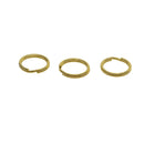 Pack of 20 Pcs Metal Solid Brass Round Edged Keyring Keychain Split Ring Keys Rings Chain Holder Bag Charms Clasp for Clip key DIY Jewelry 15 mm