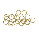 Pack of 20 Pcs Metal Solid Brass Round Edged Keyring Keychain Split Ring Keys Rings Chain Holder Bag Charms Clasp for Clip key DIY Jewelry 15 mm