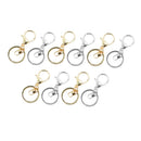10 Pieces Mixed Color Lobster Clasps Key Chain Hook Split Ring Accessories