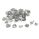 60 Pcs Mixed Tibetan Silver Plated Heart Love Charms with Arrow Pendants Jewellery Making DIY Crafts Accessories DIY Valentines Gift