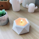 3D Hexagonal Shaped Silicone Mold Candlestick Plaster Concrete Flower Pot Mould Home Crafts Succulent Plants Decorations Handmade Candle Holder Mould Fondant Cake Mold