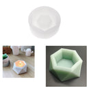 3D Hexagonal Shaped Silicone Mold Candlestick Plaster Concrete Flower Pot Mould Home Crafts Succulent Plants Decorations Handmade Candle Holder Mould Fondant Cake Mold