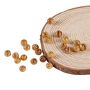 500 Pieces 6mm SMALL STRIPED ROUND WOODEN BEADS WOOD SPACER BEAD for DIY Jewelry Making Macrame Crafting Hair Accessories