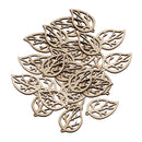 30 Pieces Natural Cut Hollow Wood Leaf Shapes Shabby Chic Wooden Embellishment Scrapbooking Craft DIY Wind Chimes Wedding Table Home Hanging Decorations