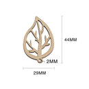 30 Pieces Natural Cut Hollow Wood Leaf Shapes Shabby Chic Wooden Embellishment Scrapbooking Craft DIY Wind Chimes Wedding Table Home Hanging Decorations