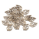 30 Pieces Natural Cut Hollow Wood Leaf Shapes Shabby Chic Wooden Embellishment Scrapbooking Craft DIY Wind Chimes Wedding Table Home Hanging Decorations