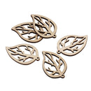 30 Pieces Natural Cut Hollow Wood Leaf Shapes Shabby Chic Wooden Embellishment Scrapbooking Craft DIY Wind Chimes Wedding Table Home Hanging Decorations
