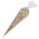 50 Pieces Cone Clear Sweet Chocolate Candy Cupcake Wrapper Birthday Party Favor Gifts Display Cellophane Cello Bags Decoration 27 x 8 cm