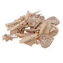 20Piecesvintage wooden mini pegs craft wood colour photo hanging spring clips