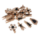 20 Pieces Mini Wooden Pegs Tiny Small Craft Christmas Wedding Hanging Photo Small Clips Wood Art Card Clips for Scrapbooking Card Making Handmade Crafts