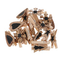 20 Pieces Mini Wooden Pegs Tiny Small Craft Christmas Wedding Hanging Photo Small Clips Wood Art Card Clips for Scrapbooking Card Making Handmade Crafts