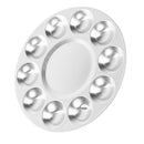Round Professional Aluminium Paint Platte Tray 10 Wells Artist Art Palette Best for Acrylic, Oil, Watercolor Paints, Make Up Paints, Body Paints - 17cm, Pack of 1
