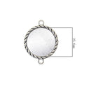 10 Pieces Fit 25mm One Sided Double Loop Hanging Classical Cameo Cabochon Base Setting For DIY Necklace Bracelet Jewelry Findings