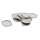 10 Pieces Fit 25mm One Sided Double Loop Hanging Classical Cameo Cabochon Base Setting For DIY Necklace Bracelet Jewelry Findings