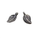 100 Pieces Mini Charms Antique Silver Leaves Shape Pendant Handmade Hanging Crafts for DIY Fashion Vintage Choker Necklace Bracelet Accessories