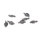100 Pieces Mini Charms Antique Silver Leaves Shape Pendant Handmade Hanging Crafts for DIY Fashion Vintage Choker Necklace Bracelet Accessories