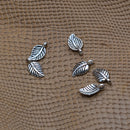 100 Pieces Mini Charms Antique Silver Leaves Shape Pendant Handmade Hanging Crafts for DIY Fashion Vintage Choker Necklace Bracelet Accessories