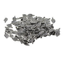 100 Pieces Mini Charms Antique Silver Leaves Shape Pendant Handmade Hanging Crafts for DIY Fashion Vintage Choker Necklace Bracelet Accessories