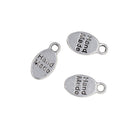 50 Pieces Alloy Oval "Hand Made" Pendant Charms Jewelry Making Findings Tag for DIY Necklace Bracelet Earrings Hair Accessories