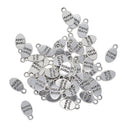 50 Pieces Alloy Oval "Hand Made" Pendant Charms Jewelry Making Findings Tag for DIY Necklace Bracelet Earrings Hair Accessories