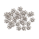 30 Piece Antique Silver Alloy Filigree Flower Beads Caps Jewelry Findings Accessories 11x5mm