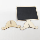 10 Pieces Mini Wood Blackboard Memo Message Board Sign Display Board 8.9 x 9.8 cm Small Chalkboard Stand Clips Wooden Menu Black Board for Restaurant Coffee Bar