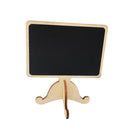 10 Pieces Mini Wood Blackboard Memo Message Board Sign Display Board 8.9 x 9.8 cm Small Chalkboard Stand Clips Wooden Menu Black Board for Restaurant Coffee Bar