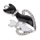 3 Pieces Silver Tone Enamel Cat Lover Charms Rhinestone Pendants for DIY Jewelry Making Crafting Fit Necklace Bracelet Spacers Dangle Beads - 35x24mm