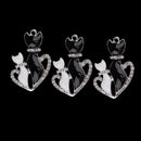 3 Pieces Silver Tone Enamel Cat Lover Charms Rhinestone Pendants for DIY Jewelry Making Crafting Fit Necklace Bracelet Spacers Dangle Beads - 35x24mm