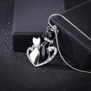3 Pieces Silver Tone Enamel Cat Lover Charms Rhinestone Pendants for DIY Jewelry Making Crafting Fit Necklace Bracelet Spacers Dangle Beads - 35x24mm