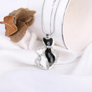 3 Pieces Silver Tone Enamel Cat Lover Charms Rhinestone Pendants for DIY Jewelry Making Crafting Fit Necklace Bracelet Spacers Dangle Beads - 35x24mm