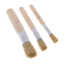 3 Pieces/set Round Wooden Handle Oil Painting Acrylic Painting Brush Brushes Painting Tools for Kids Children Artist