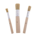 3 Pieces/set Round Wooden Handle Oil Painting Acrylic Painting Brush Brushes Painting Tools for Kids Children Artist