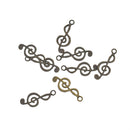 50 Pieces Charms Musical Note Designs 26*10mm Antique Bronze Plated Pendants Vinatge Jewelry Making DIY Handmade Craft Findings Accessories