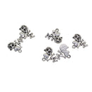 50 Pieces Charms I love my cat heart cat head Designs 14x18mm Antique Silver Pendants Vinatge Jewelry Making DIY Handmade Cat Lovers Gifts Craft Findings Accessories