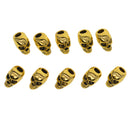 10 Piece Metal Gothic Punk Large Hole 3D Skull Spacer Beads Loose Beads Findings for Jewelry Making DIY Crafts Supplies