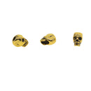 10 Piece Metal Gothic Punk Large Hole 3D Skull Spacer Beads Loose Beads Findings for Jewelry Making DIY Crafts Supplies